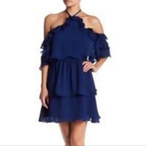 Navy Ruffle Parker Dress